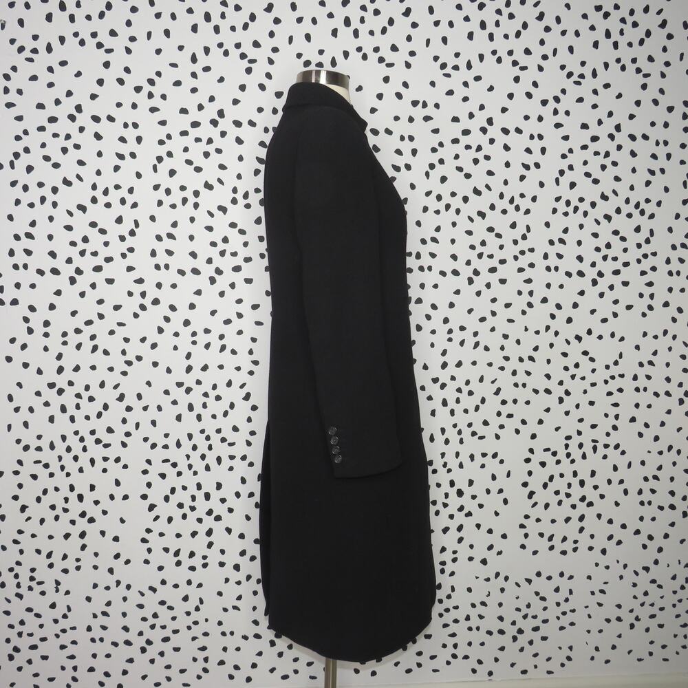 J. Crew Black Classic Longline Tailored Peacoat - Picture 6 of 8